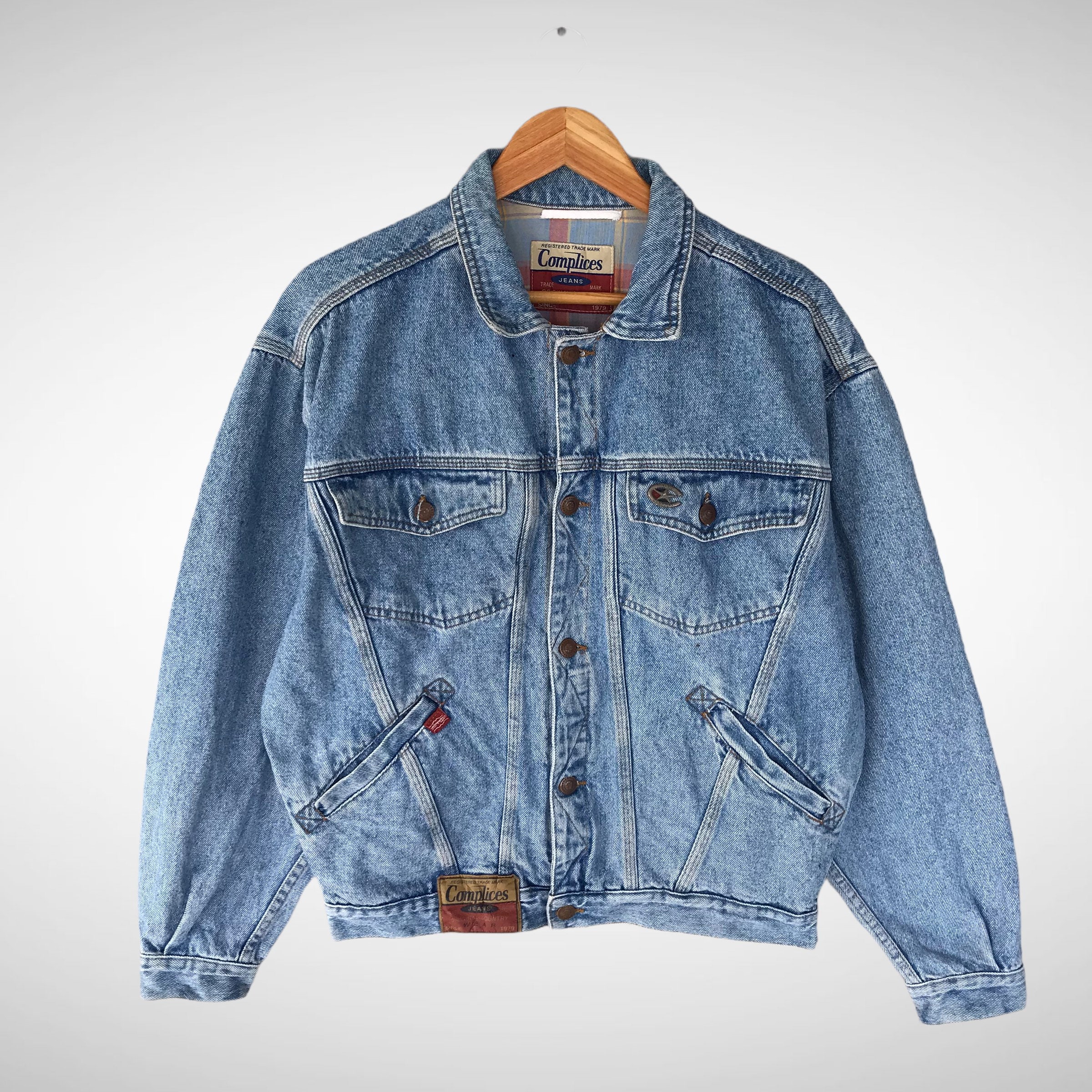 Vintage Complices Jeans Denim Light Blue Faded Jacket Button - Etsy Ireland