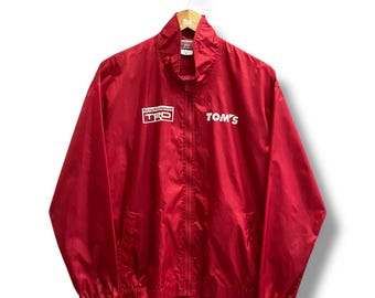 Vintage TRD Toms Racing Development Red Jacket Medium Retro JDM