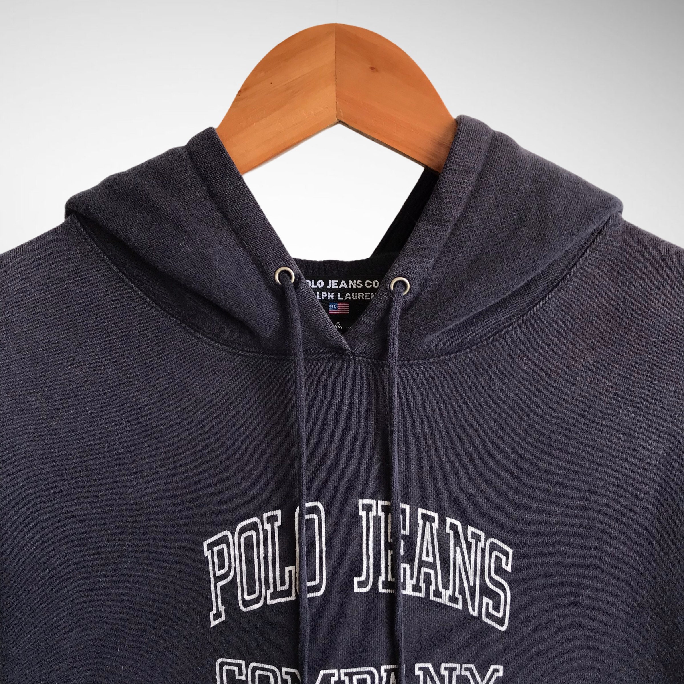 Vintage Polo Jeans Company Ralph Lauren Navy Hoodie Sweatshirt