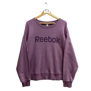 Vintage 00s Reebok Athletic Maroon Crop Top Sweatshirt XLarge Reebok Athletic Crewneck Reebok Sportswear Sweater Print Logo Reebok Jumper