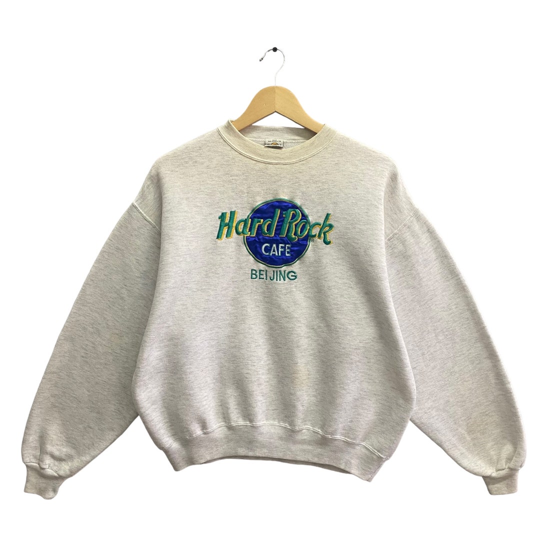 HARD ROCK CAFE Advertising Sweatshirt, Men's Size M cotton white type Vintage Second Hand