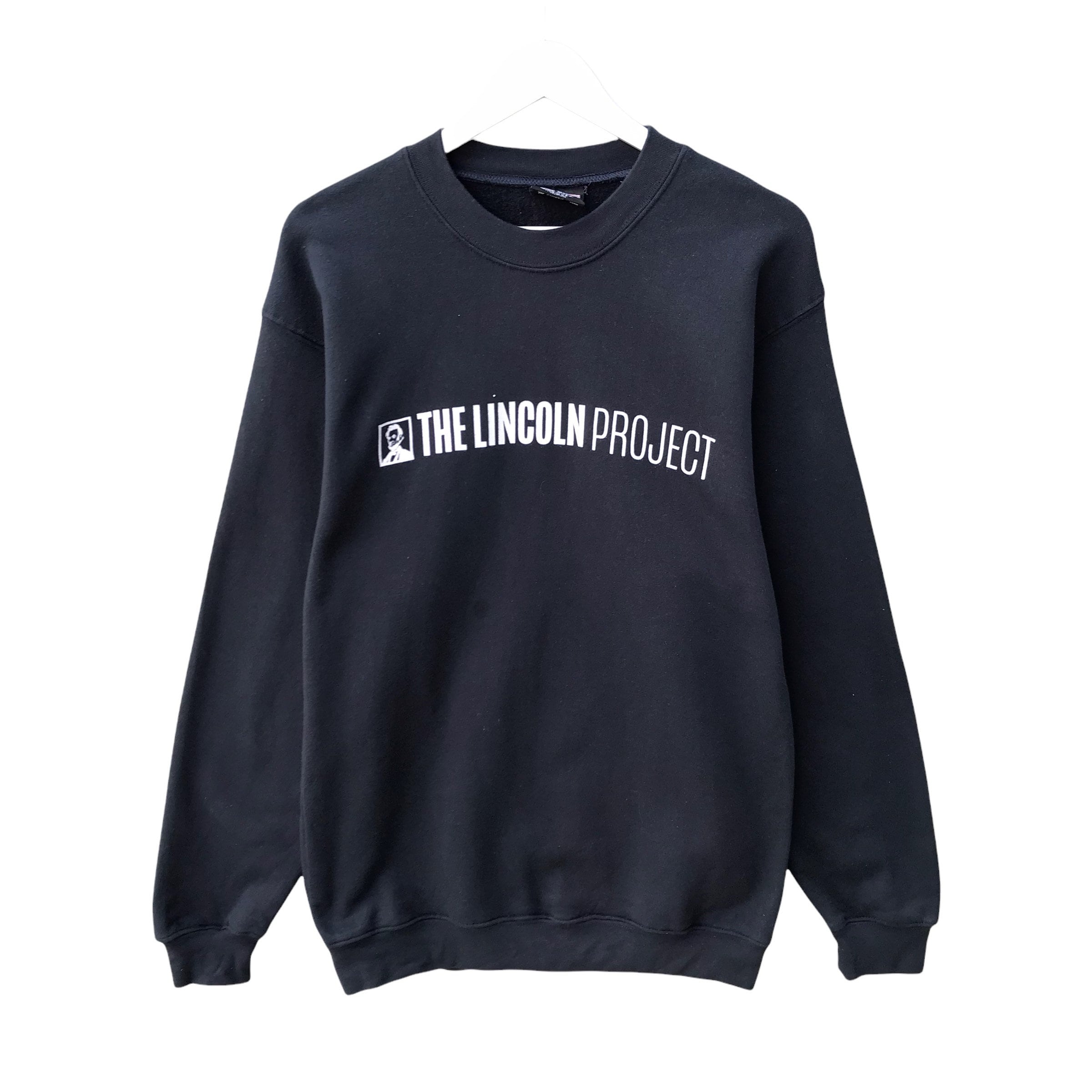 Vintage 90s the Lincoln Project Black Sweatshirt Size Medium the