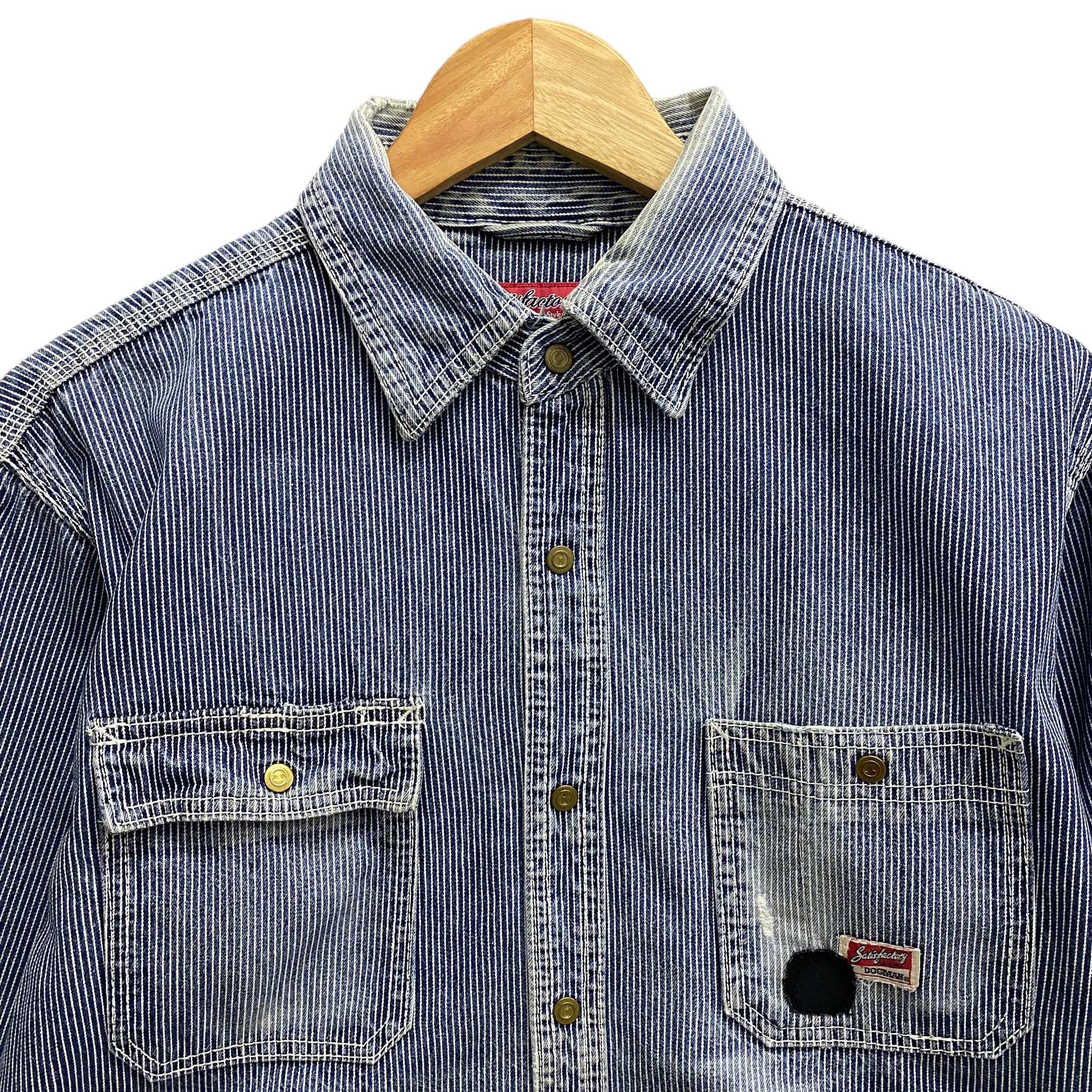 【完売品】supreme 17ss stripe denim s/s shirt Supreme シュプリーム 17SS Stripe Denim S/S Shirt ストライプ