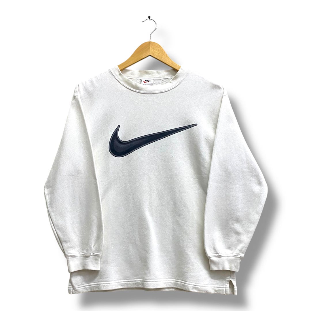 nike swoosh jumper white