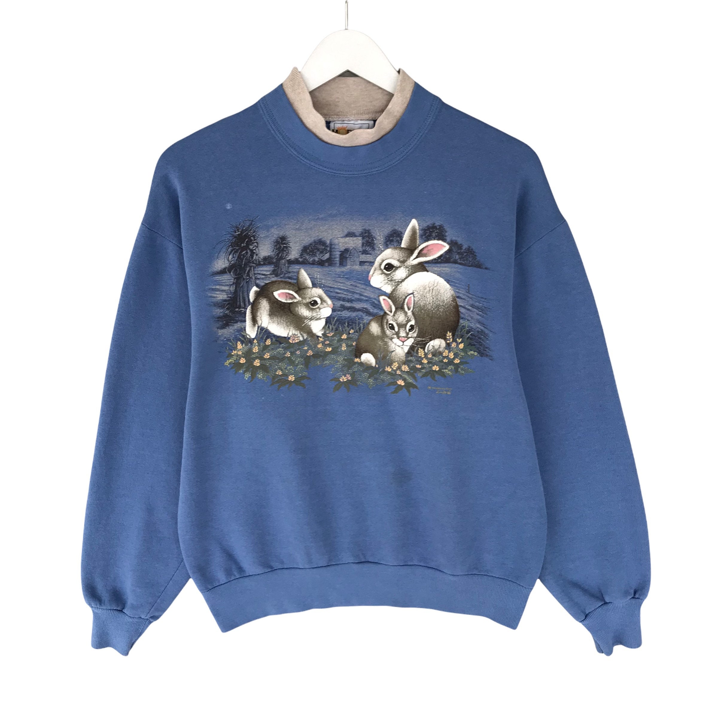 【1011 Gallery】Gallery Rabbit Graphic Sweatshirt Gallery Rabbit Graphic Sweatshirt - Light Purple - 감도 깊은