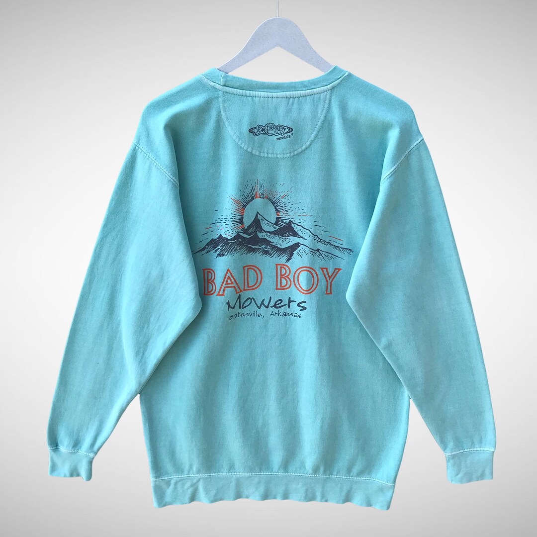 Vintage Bad Boys Mowers Green Sweatshirt Medium Badboy Crewneck