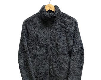 Vintage Japanese Brand Uniqlo Zipper Fleece Sweater Women Medium Uniqlo Warmer Jacket Uniqlo Outdoor Polartec Uniqlo Grey Fleece Jacket
