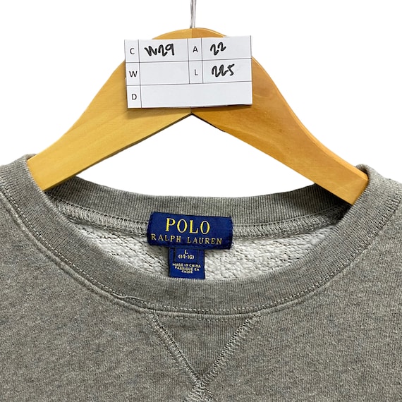 \"90s ラルフローレン\" crewneck sweatshirt 7f グレー 90s ラルフローレン