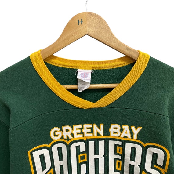 Vintage 90s Green Bay Packers Green Sweatshirt Ki… - image 2