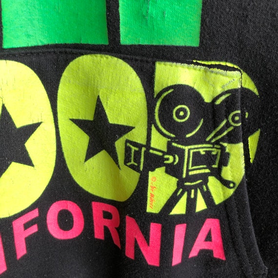Vintage Hollywood California Hoodie Sweatshirt Si… - image 2