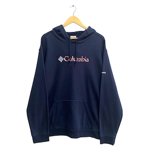 Vintage Columbia Navy Unisex Baggy Hoodie XXLarge Columbia Outdoor Crewneck Columbia Sweater Pullover Spell Out Print Logo Columbia Jumper