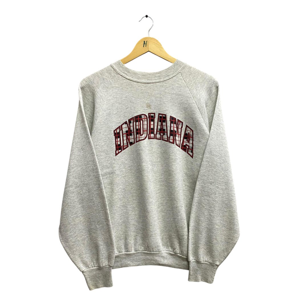Vintage Indiana University Grey Sweatshirt Women Size Large University ...