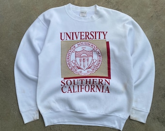 Vintage 90s USC Southern Trojans Football Sweatshirt Xlarge USC Trojans Ncaa Printed Jumper University Of Southern California Sweater XL