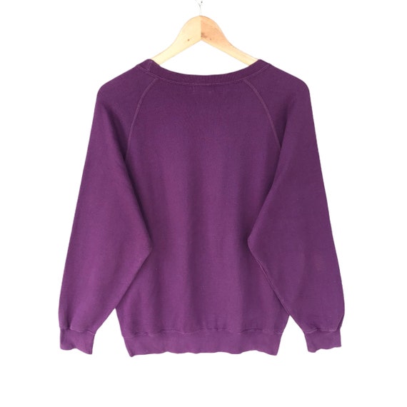 Vintage 90s Elle Homme Paris Purple Sweatshirt Me… - image 5