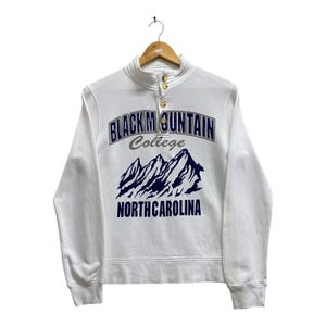Vintage A.P.C Black Mountain College North Carolina White Sweatshirt XSMALL North Carolina Crewneck North Carolina Sweater Pullover Jumper