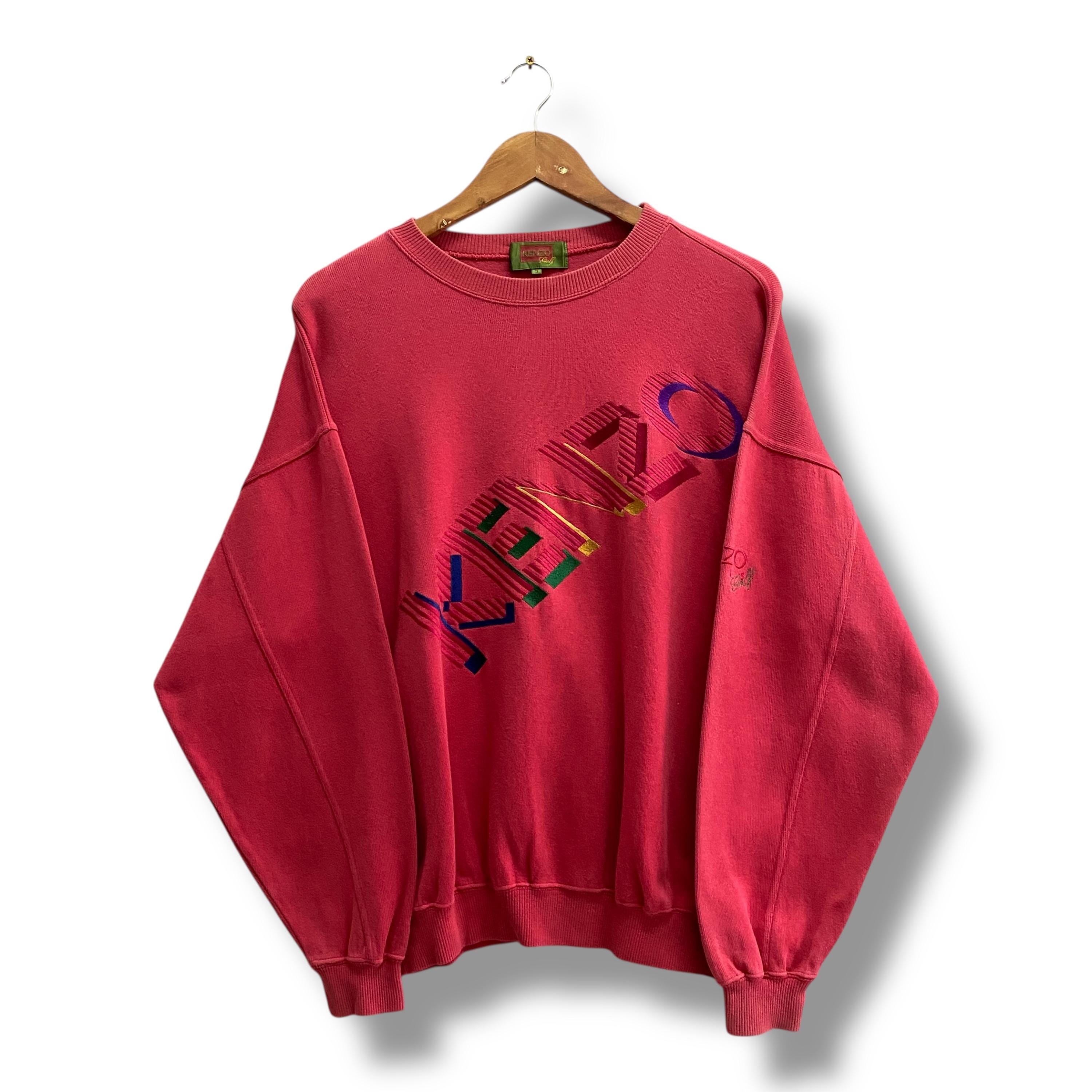 Vintage 90's Kenzo Golf Japan Red Sweatshirt MEDIUM Kenzo Golf