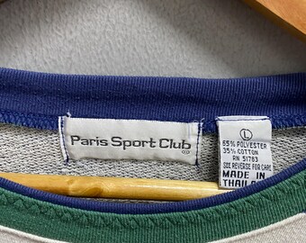 Pull polaire vintage vert rouge motif fou Taille XL - XXL années 80 - France