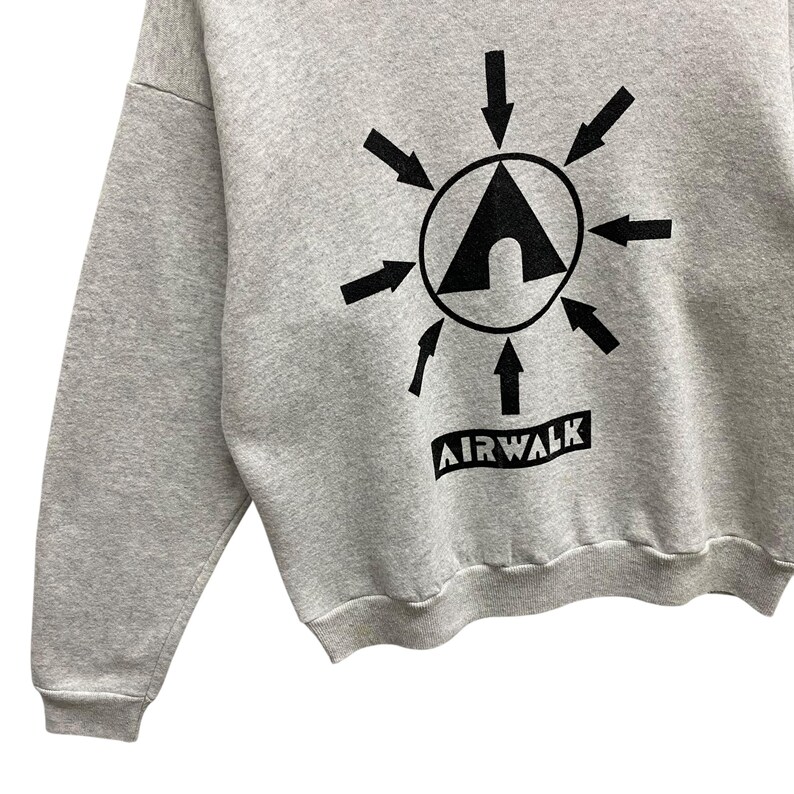 Vintage 90s Airwalk Sweatshirt Medium Skateboarding Streetwear Big Logo ...