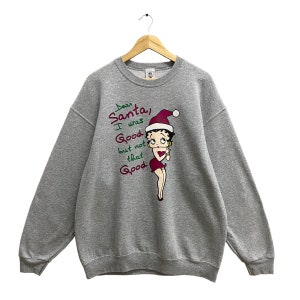 Vintage Betty Boop Soft Grey Sweatshirt Unisex Xlarge Crewneck Betty Boop Sweater Pullover Betty Boop Cartoon Betty Boop Print Logo Jumper