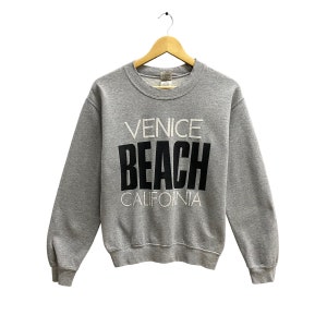 Vintage Venice Beach California Grey Sweatshirt Size Small Venice Beach Crewneck California Sweater Spell Out Print Logo Venice Beach Jumper