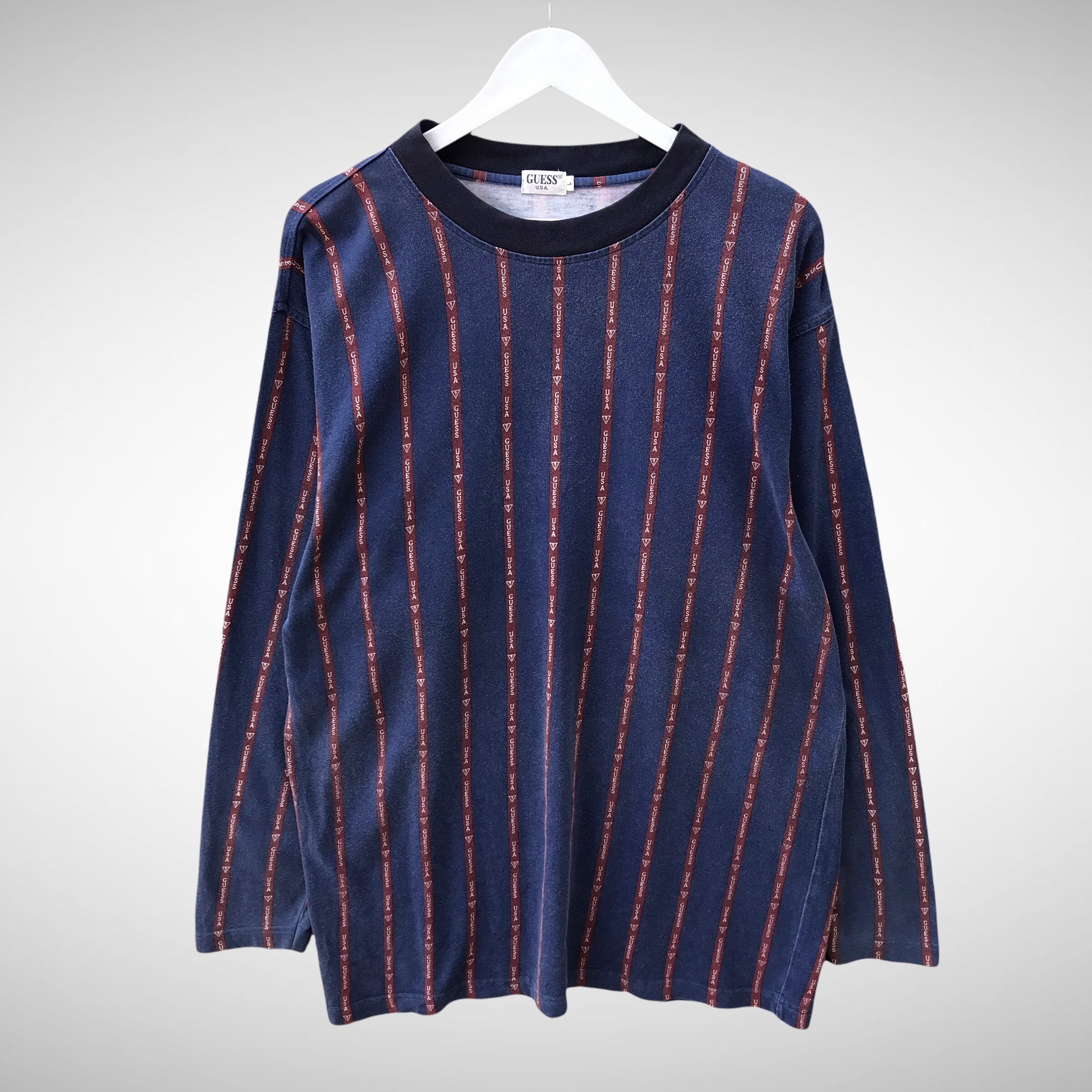 Guess sweater striped hot sale