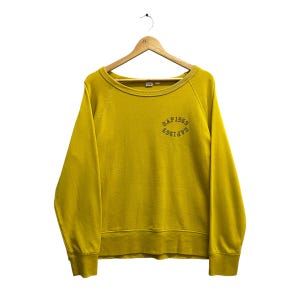 Vintage 00s Gap Athletic Yellow Croptop Sweatshirt Women XL Gap Sports Crewneck Gap Athletics  Sweater Pullover Spell Out Print Logo Jumper