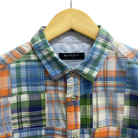 Vintage Boycottt Boro Patchwork Checkered Multico… - image 2
