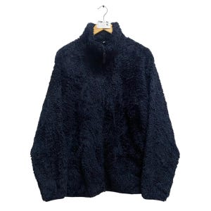 Vintage Japanese Brand Uniqlo Zipper Fleece Sweater XLarge Uniqlo Warmer Jacket Uniqlo Outdoor Polartec Uniqlo Navy Fleece Jacket Hoodie