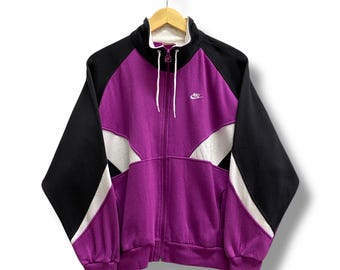 Vintage 90er Jahre Nike Swoosh Multicolor Baggy-Sweatshirt MITTEL Nike Swoosh Rundhalsausschnitt Nike Swoosh Pullover Pullover Gesticktes Logo Nike Jumper