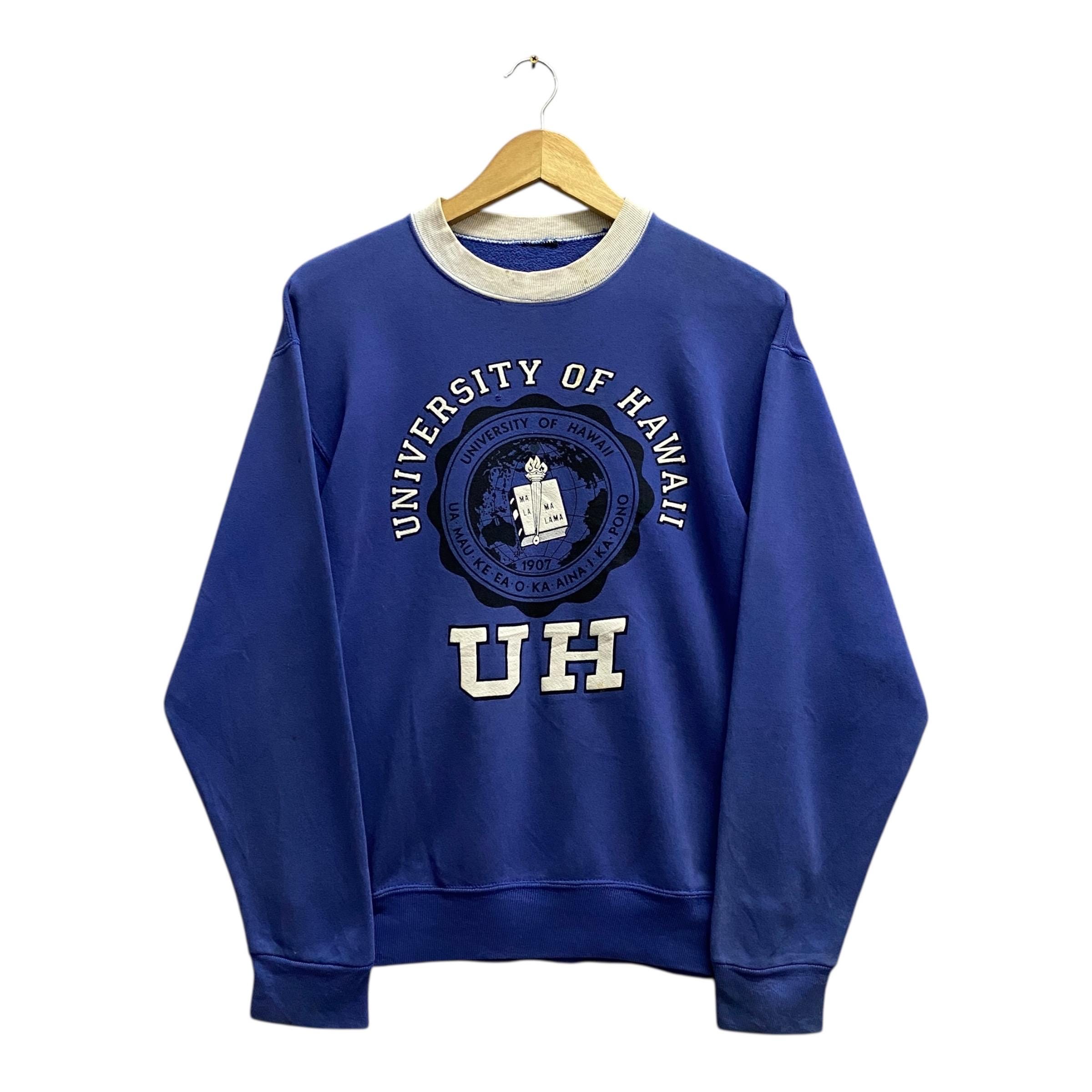 Vintage 90s University of Hawaii Blue Sweatshirt Small Retro