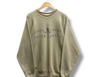 Vintage 90s Grand Canyon Brown Sweatshirt Large Retro National Park Sweater Unisex Oversized Crewneck Outdoor Streetwear Printed Logo Size L