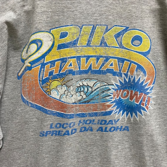 Vintage 90s Piko Hawaiian Longboard Wear Grey Tshirt Size Vintage 90s Piko Hawaiian Longboard Wear Grey Tshirt Size