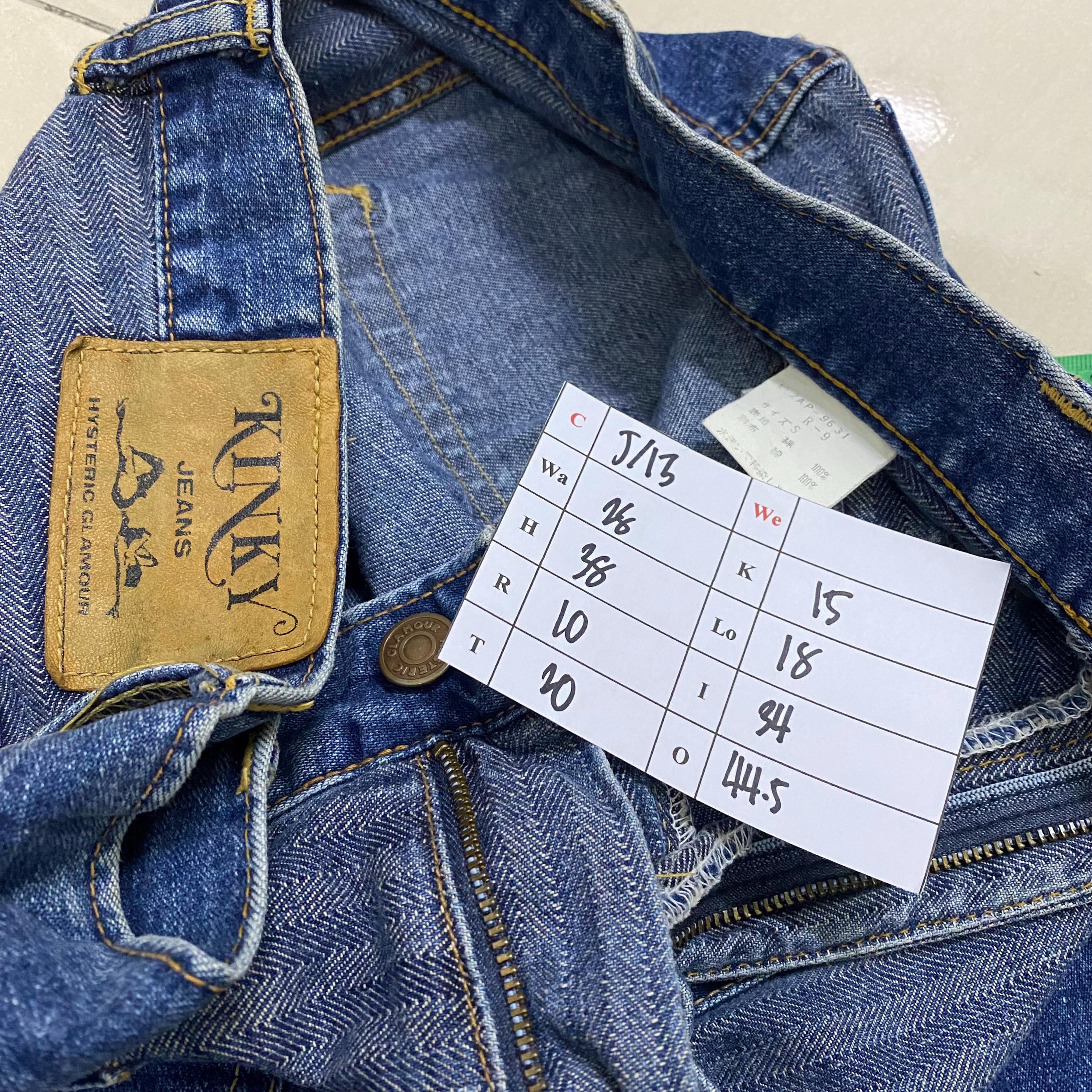 Vintage 90's Kinky Hysteric Glamour Blue Jeans W28 Hysteric