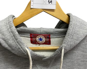 Vintage 90s Converse One Star Hoodie Grey Large Converse Crewneck