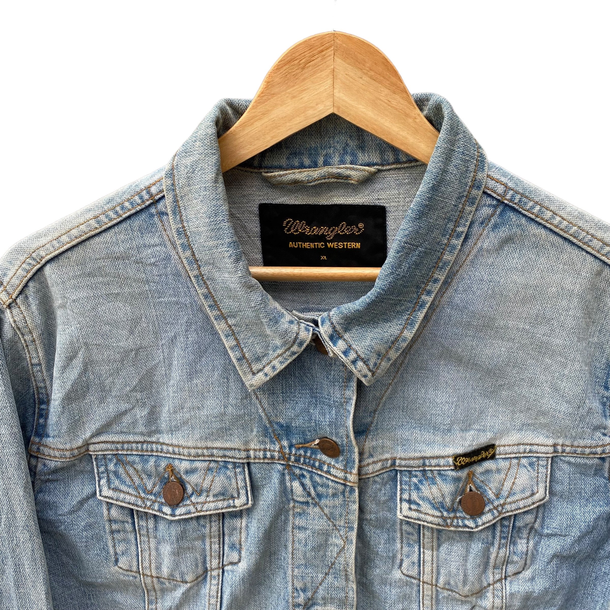 Vintage Wrangler Trucker Jacket Xlarge Light Blue Men's Denim 90s