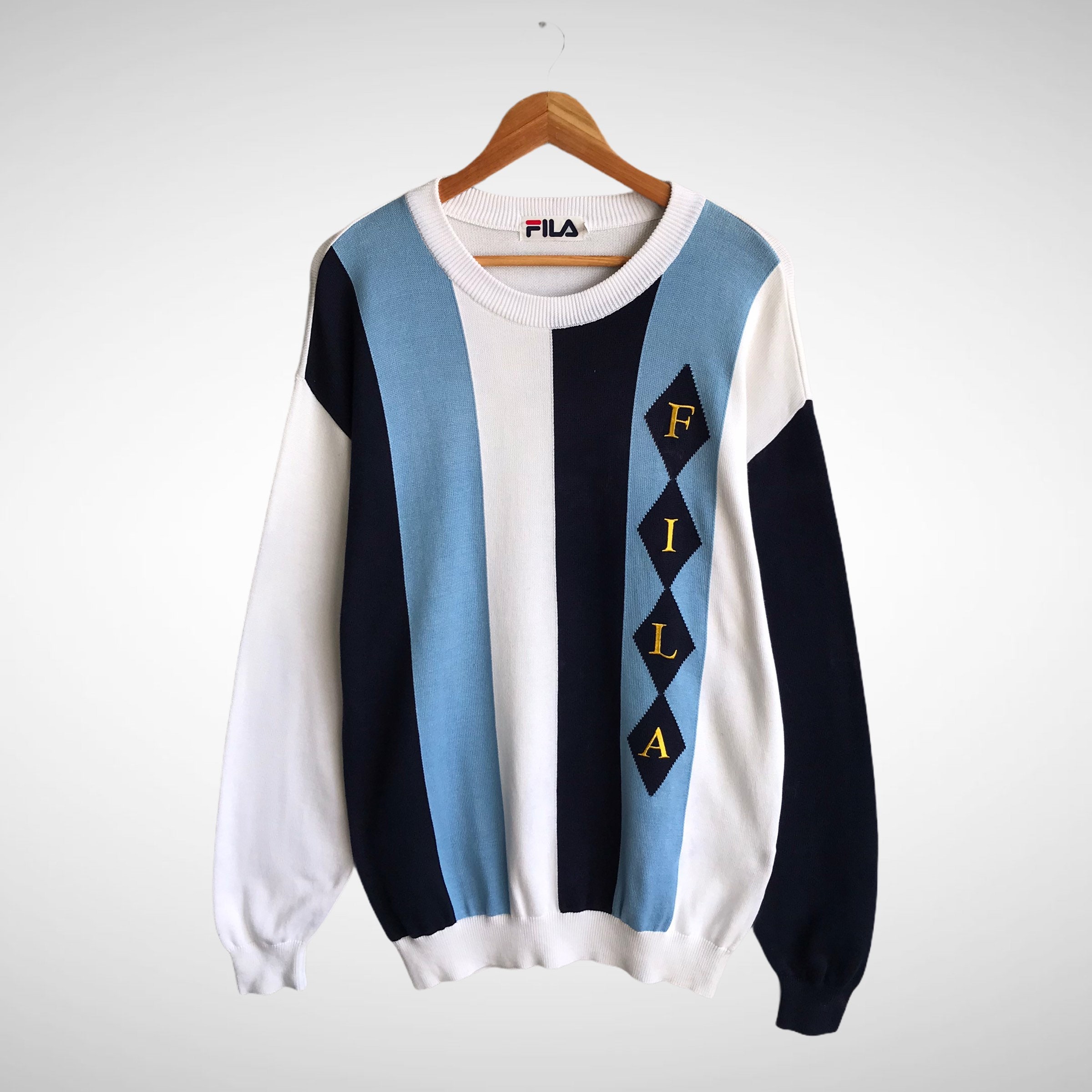 Vintage Fila Spellout Logo Sweatshirt Knitwear Crewneck - Etsy Israel