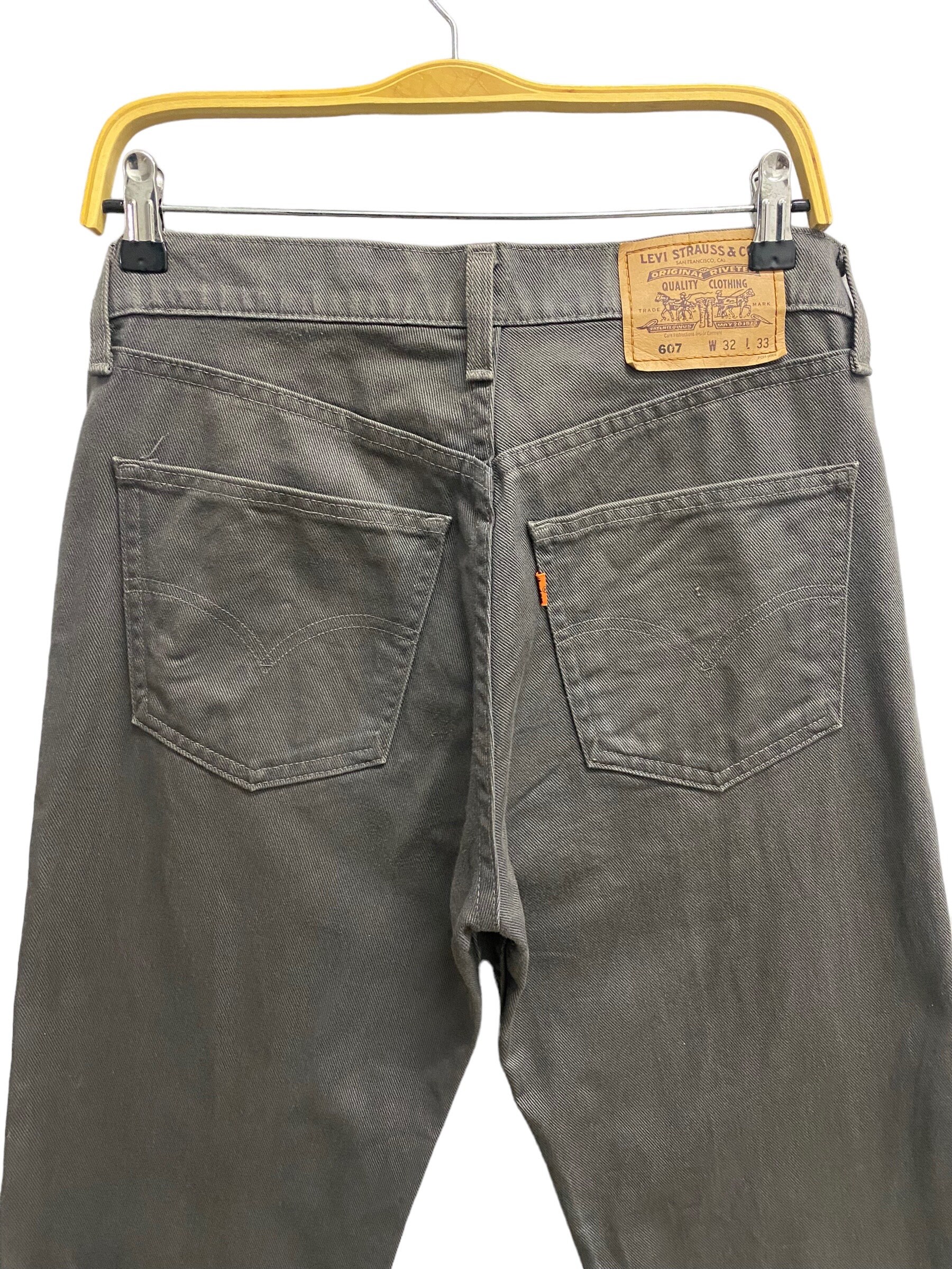 Vintage 90s Levi's 607 Faded Black Jeans Light Wash Levi's