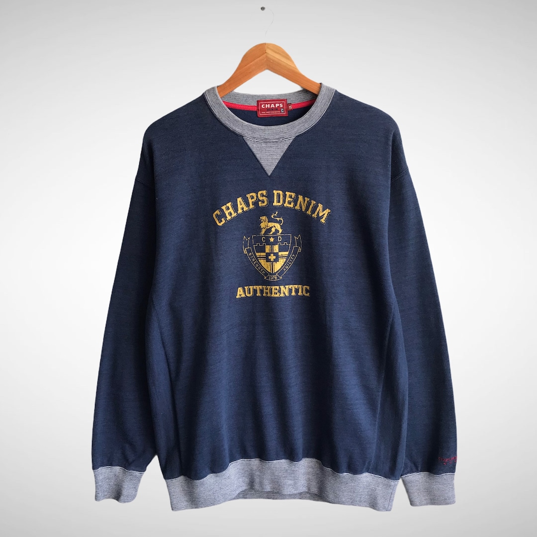 Chaps Mens Cotton Crewneck Sweater : : Clothing, Shoes &  Accessories