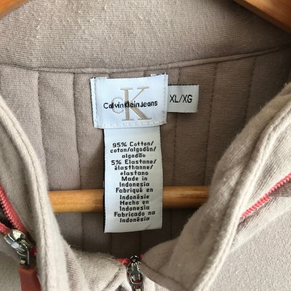 Vintage Calvin Klein Blank Sweater Zipper Hoodie Sweatshirt - Etsy