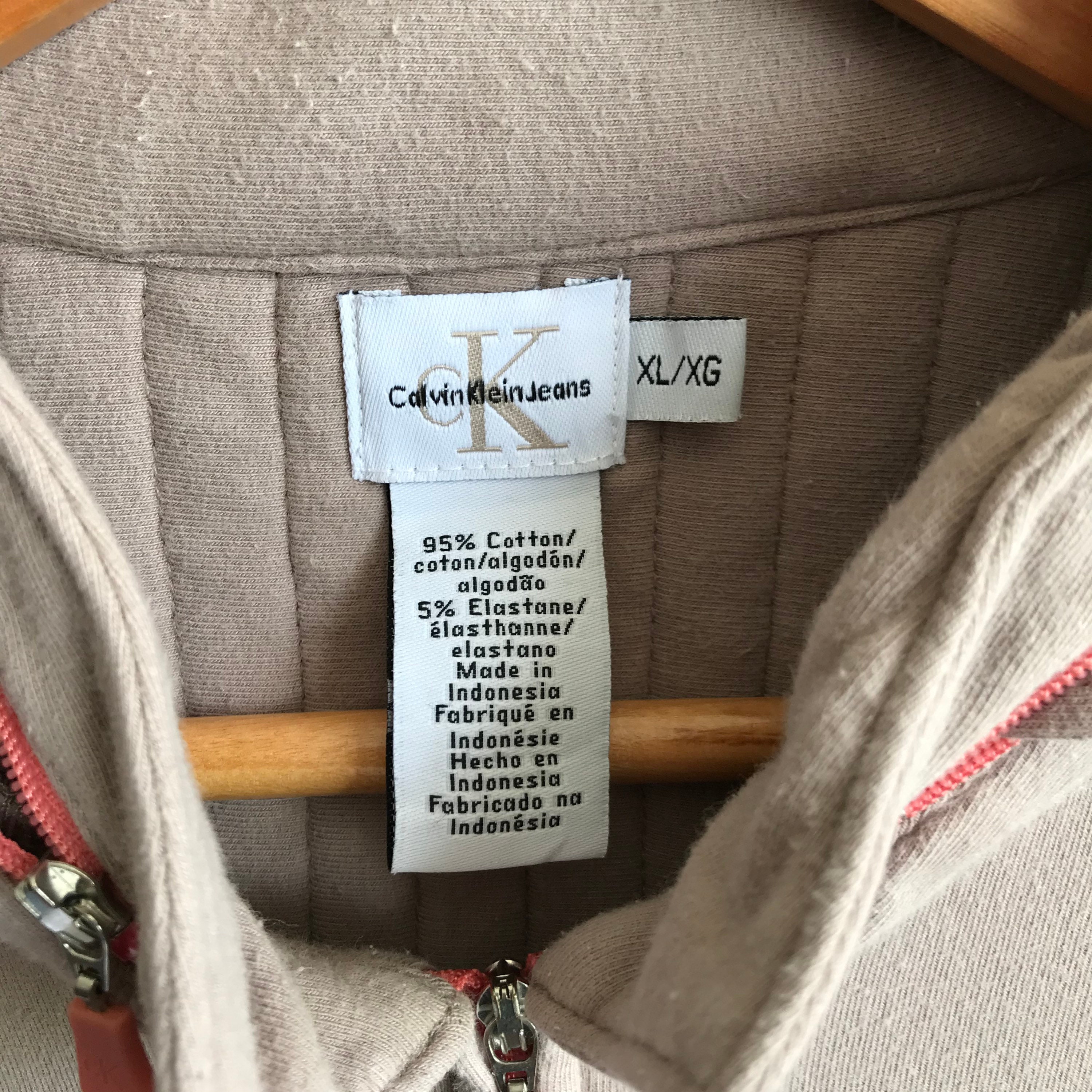 Vintage Calvin Klein Blank Sweater Zipper Hoodie Sweatshirt - Etsy