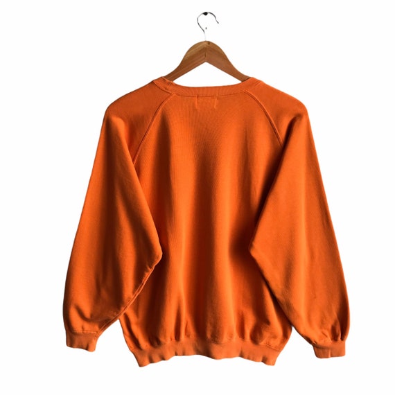 Vintage 90s Hang Ten Surfing Orange Sweatshirt La… - image 7