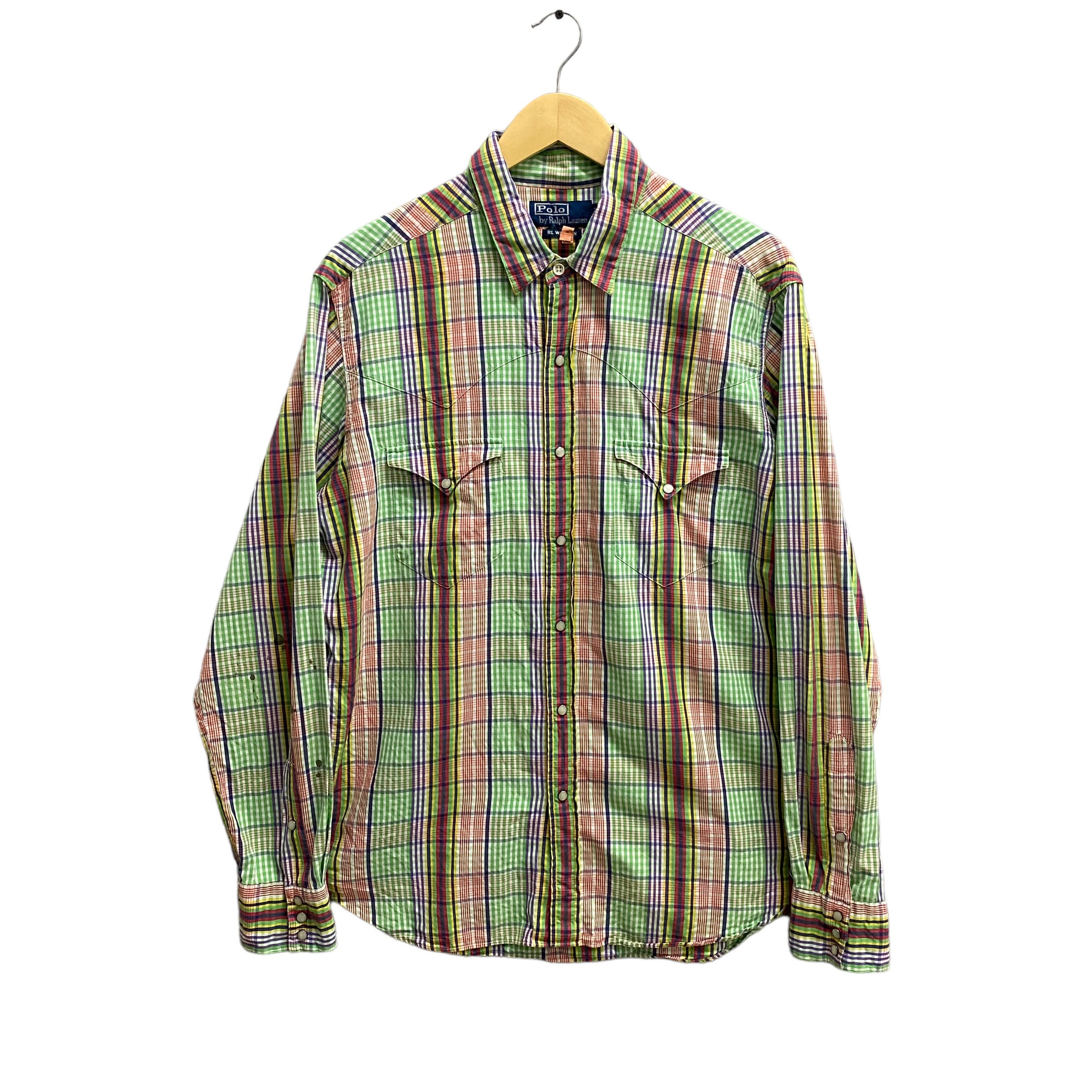 トップス 90's Polo by Ralph Lauren WESTERN shirt 90s Polo Ralph Lauren Shirt RL WESTERN L