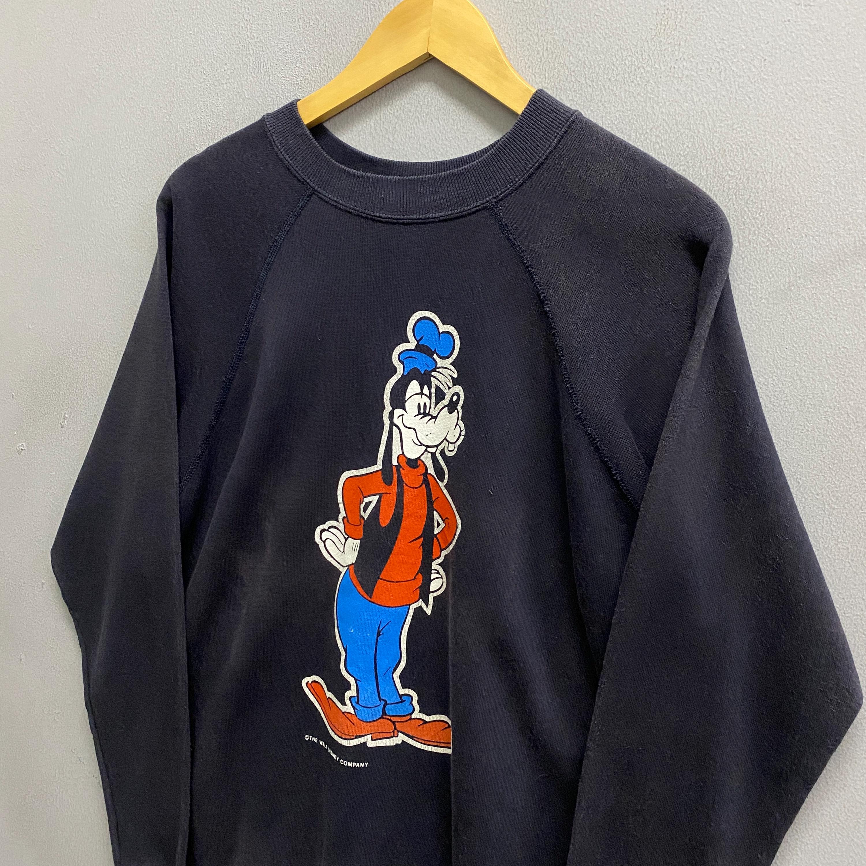 Vintage 90's Disney Goofy Black Sweatshirt LARGE Disney Mickey