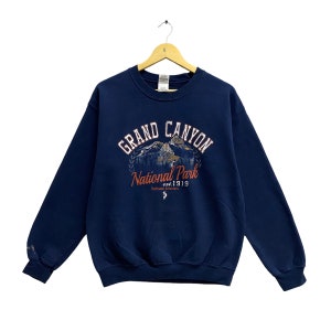 Vintage Grand Canyon National Park Navy Sweatshirt Medium Grand Canyon Crewneck Grand Canyon Sweater Pullover Logo Print Jumper
