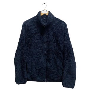 Vintage Japanese Brand Uniqlo Zipper Fleece Sweater Large Uniqlo Warmer Jacket Uniqlo Outdoor Polartec Uniqlo Navy Fleece Jacket Hoodie
