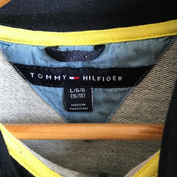 Vintage Tommy Hilfiger Grey Sweatshirt Women Size Large Tommy