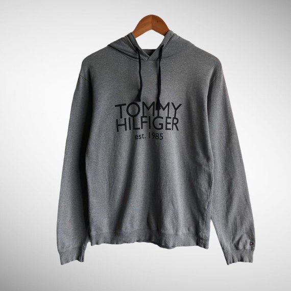 Vintage Tommy Hilfiger Grey Hoodie Sweatshirt Size Small Tommy Hilfiger Crewneck Tommy Hilfiger Sweater Pullover Tommy Hilfiger Print Logo Etsy Canada