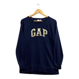 Vintage Y2K Gap Athletic Navy Sweatshirt Women XSMALL Gap Sports Crewneck Gap Athletics  Sweater Pullover Spell Out Beads Logo Gap Jumper