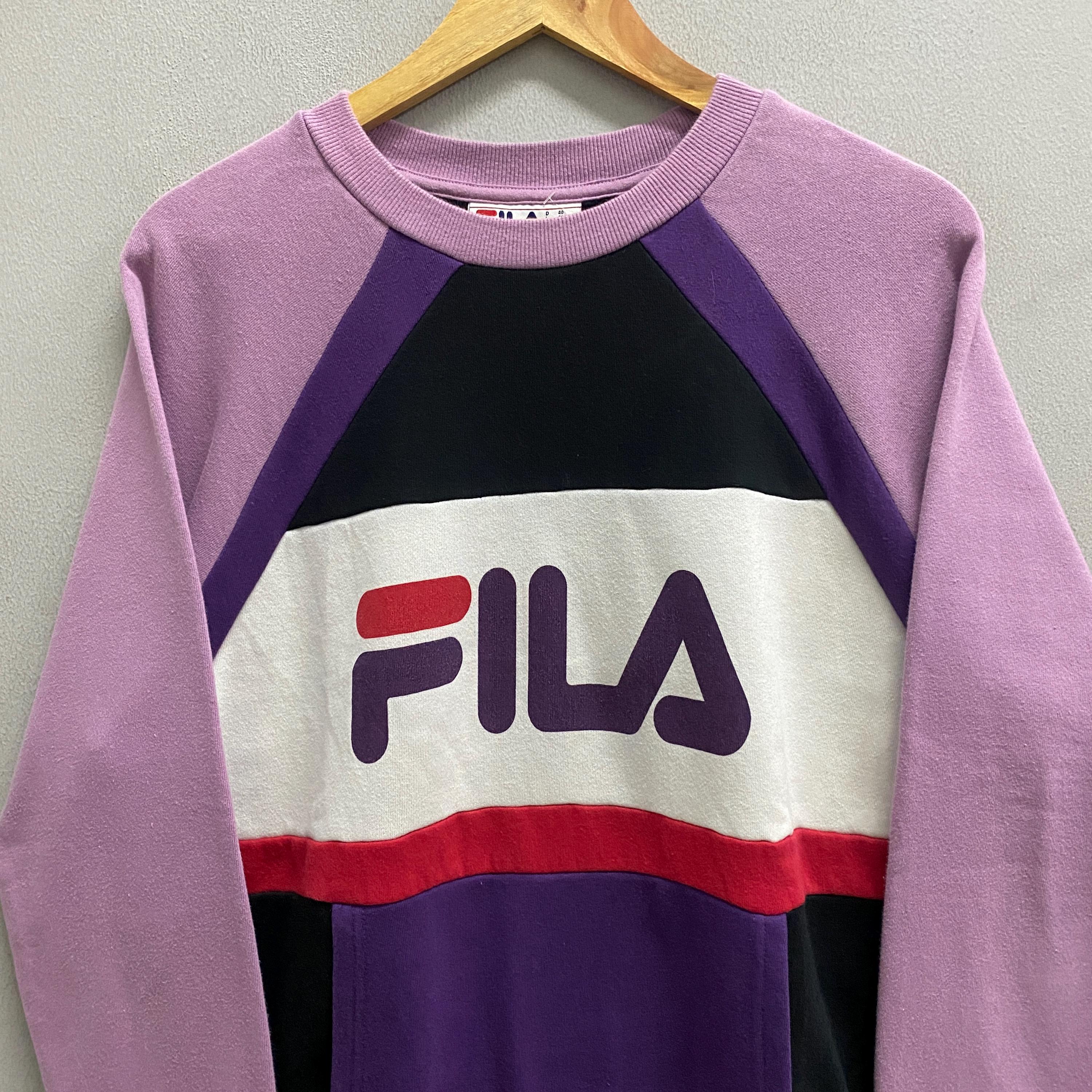 激レア‼︎ 90s FILA バイカラー スウェット 90s FILA ITALIA オールドフィラ ロゴ刺繍デザイン スウェットシャツ