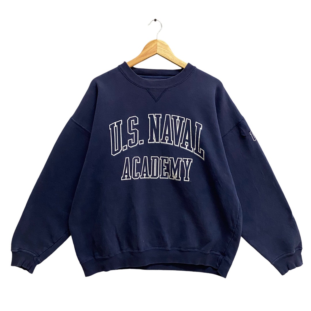 Vintage 90s Us Naval Academy Navy Sweatshirt Xlarge Us Naval Crewneck